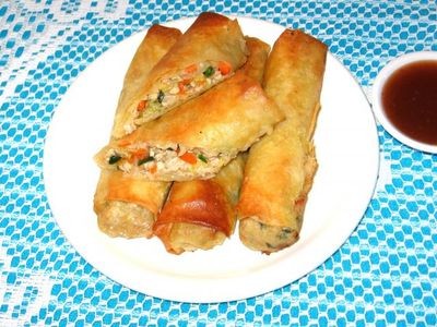 Homemade Pork Spring Rolls